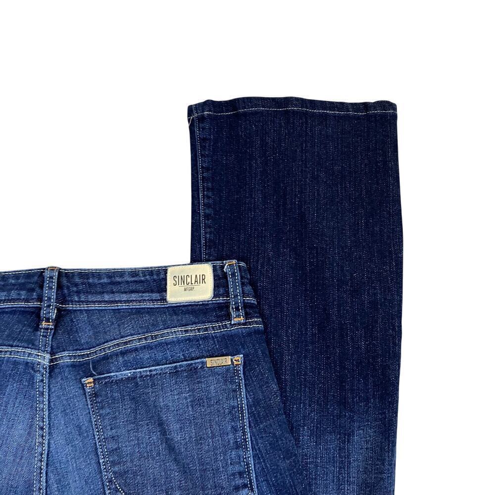 Sinclair MFGRP ‘Ellis’ Low Rise Flared Jeans Dark Wash Sz 27 Y2K USA Made - Picture 15 of 16